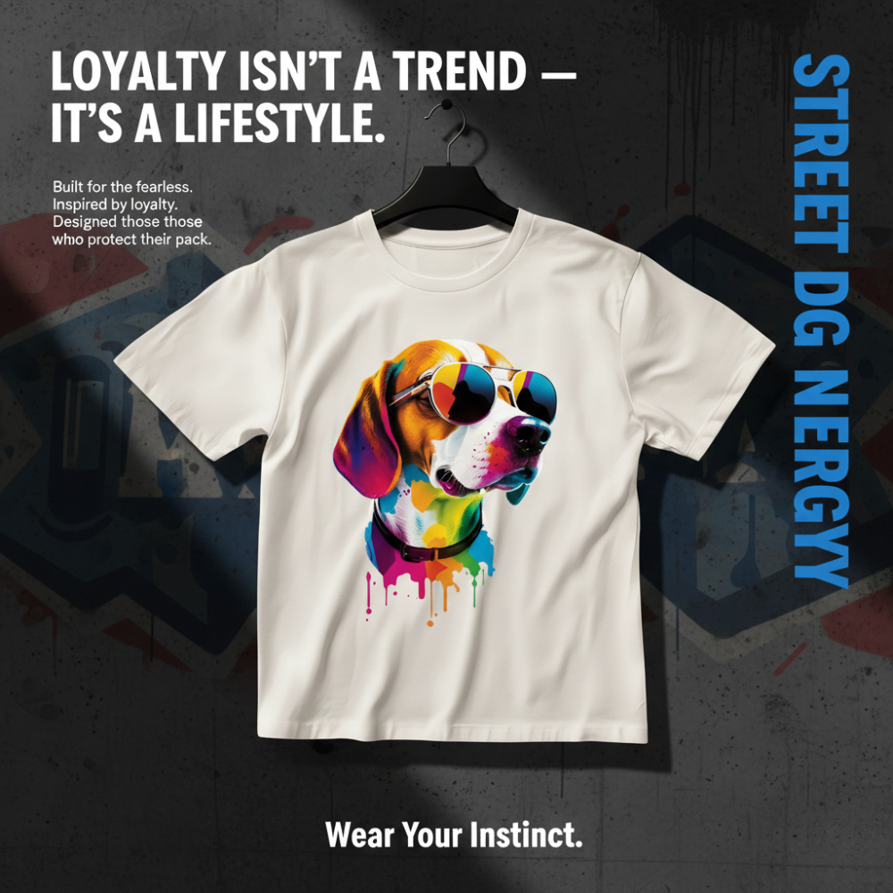 Dog Graphic Streetwear T-Shirt for Men & Women